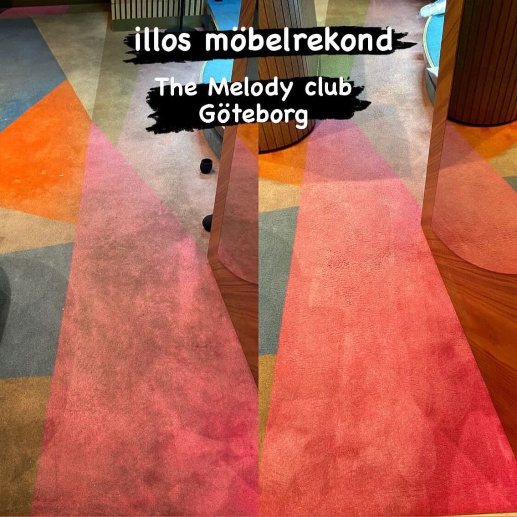 Färgglad matta i Melody Club