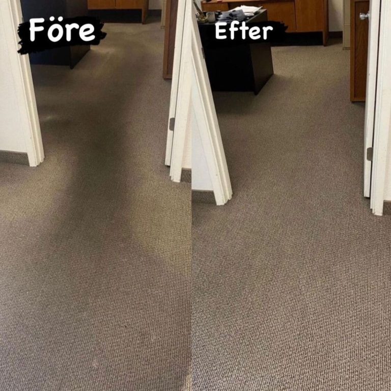 Mattrengöring före efter