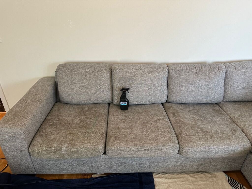 Sofftvätt med illos möbelrekond innan tvätt